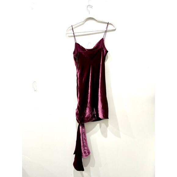 Cinq a Sept Velvet Ryder Spaghetti Strap Cowl Neck Mini Dress Gooseberry Women 2 - Picture 3 of 5
